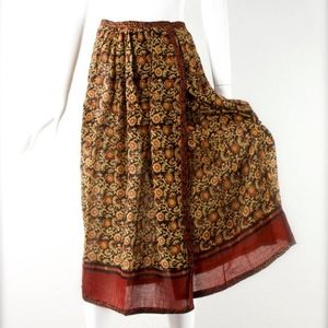 VTG 70's Rare ZODIAC India Cotton Gauze Skirt (2)